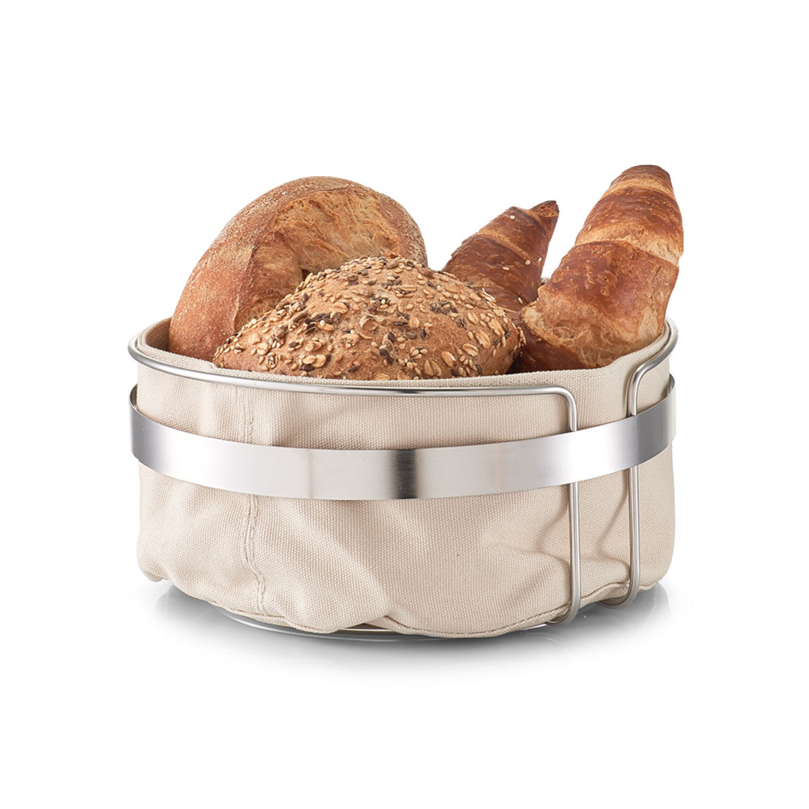 zeller-k-che-brotkorb-mit-beutel-metall-creme image 3
