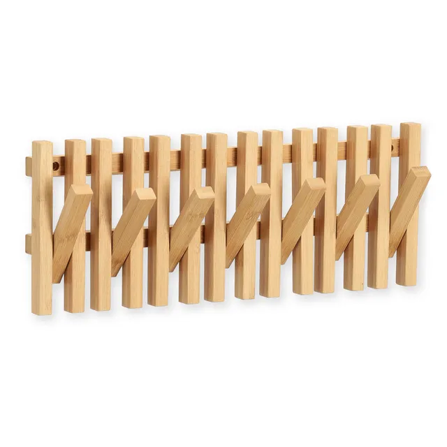 zeller-present-home-living-wandgarderobe-bambus-7-haken-klappbar image 1