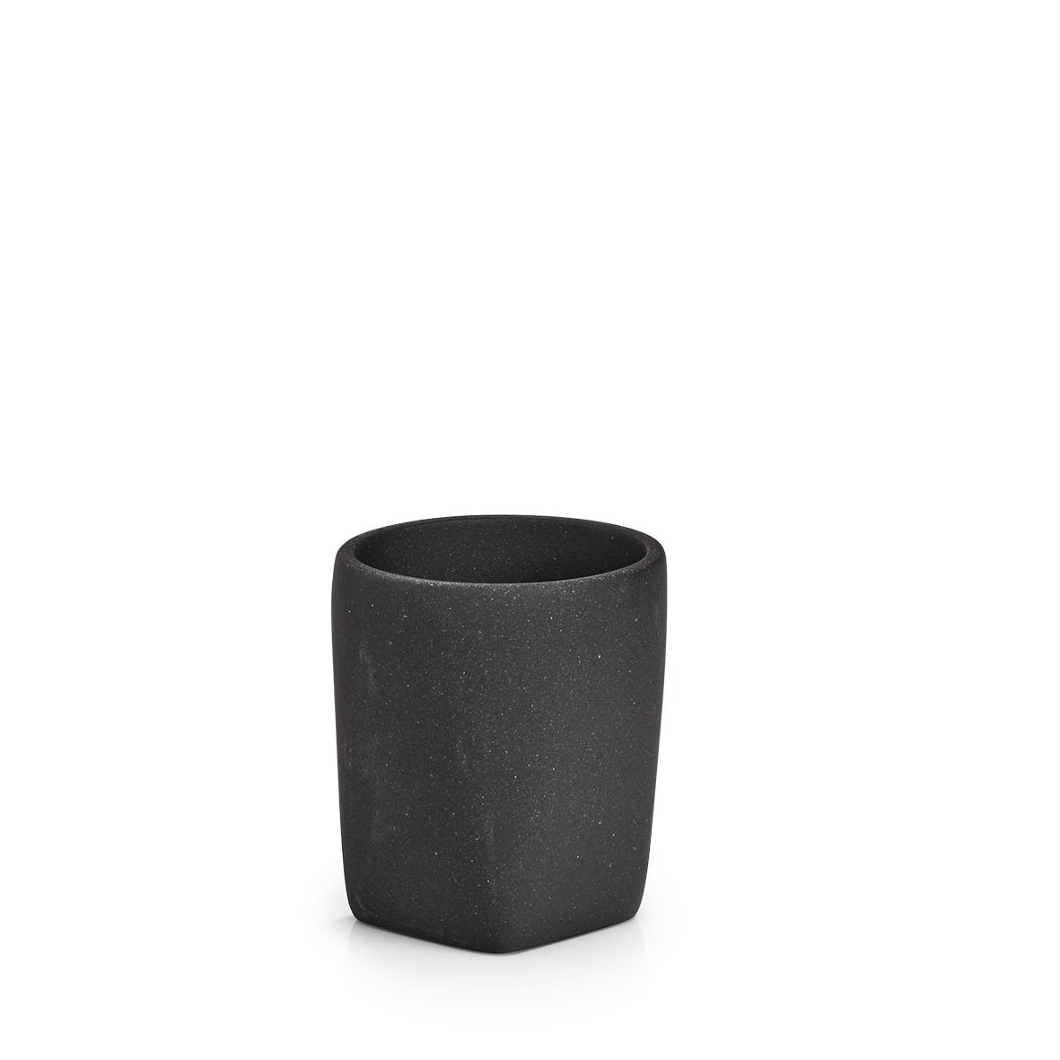 zeller-present-bad-dark-stone-zahnputzbecher-polyresin-schwarz image 1