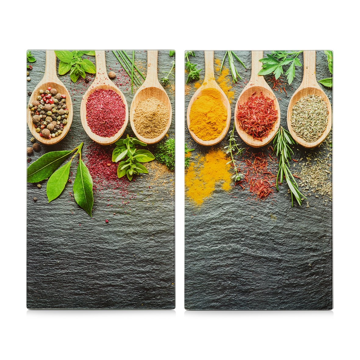 zeller-present-k-che-herdabdeckplatte-spices-2-teilig-glas image 1