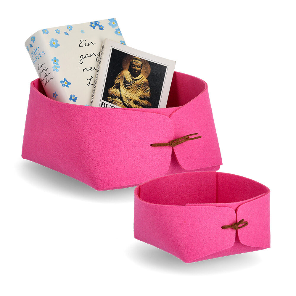 zeller-present-home-aufbewahrungskorb-filz-pink image 4