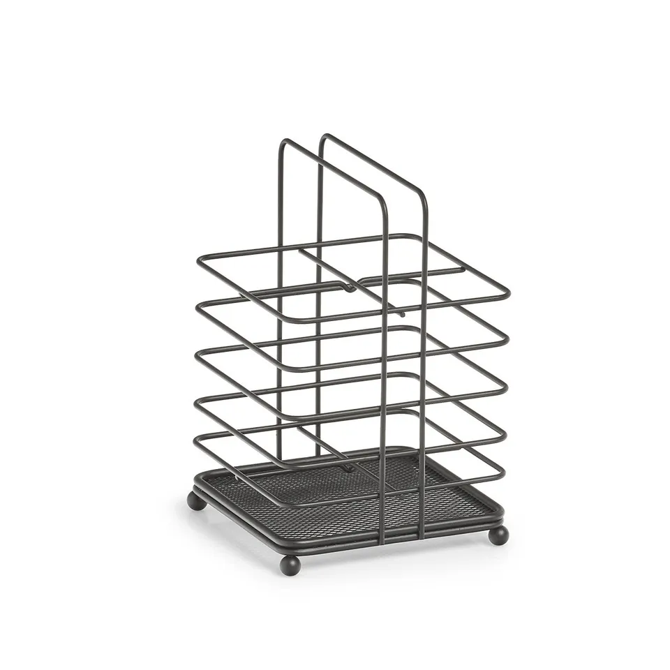 zeller-present-home-living-utensilienhalter-metall-schwarz-industrial image 1