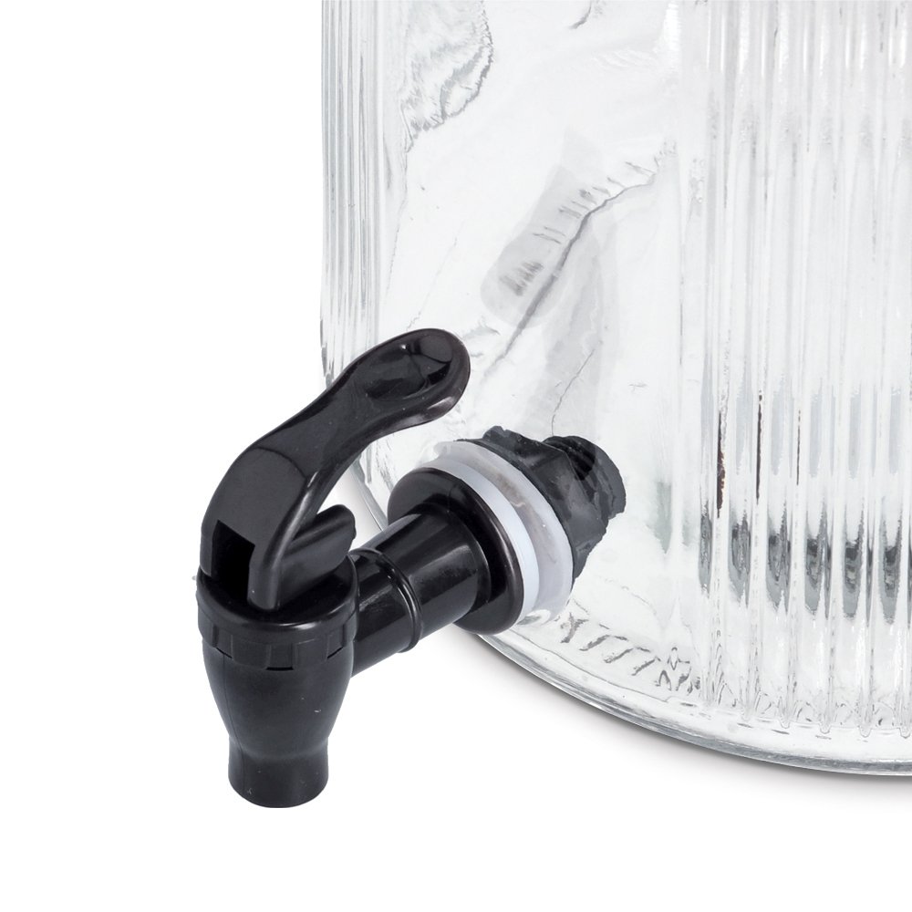 zeller-k-che-getr-nkespender-glas-3900-ml-riffeloptik image 2