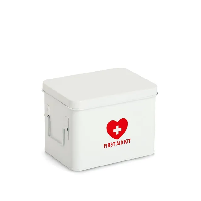 zeller-present-home-medizinbox-metall-wei-first-aid-2-ebenen image 1