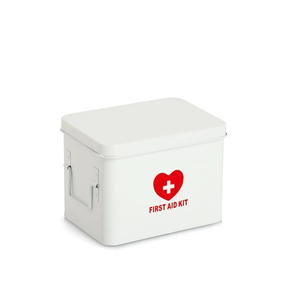 zeller-present-home-medizinbox-metall-wei-first-aid-2-ebenen image 1