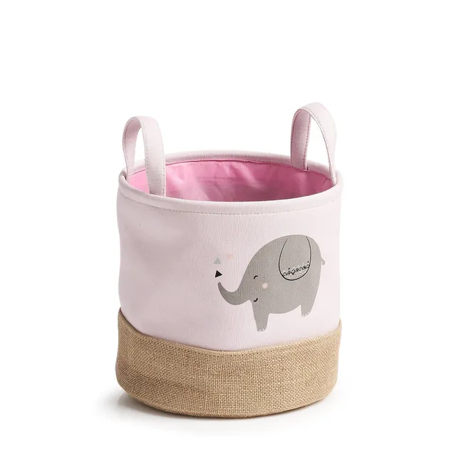 zeller-present-home-living-aufbewahrungskorb-elefant-rosa image 1