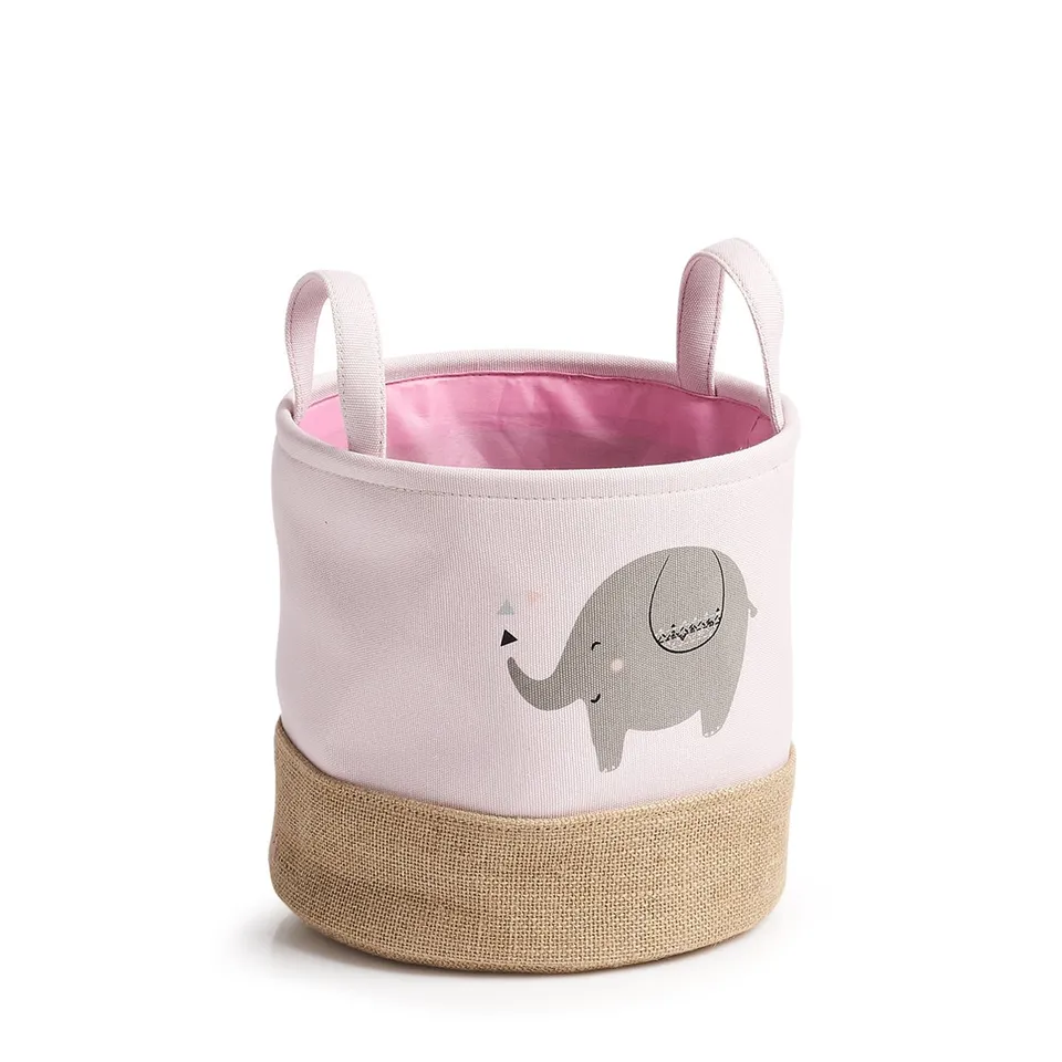 zeller-present-home-living-aufbewahrungskorb-elefant-rosa image 1