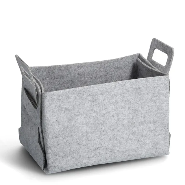 zeller-present-home-aufbewahrungskorb-filz-grau-mit-henkel image 1