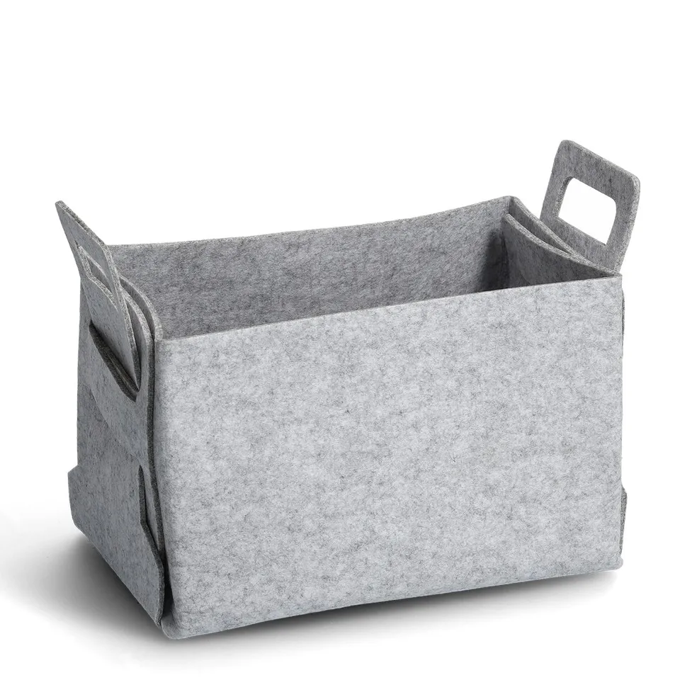 zeller-present-home-aufbewahrungskorb-filz-grau-mit-henkel image 1