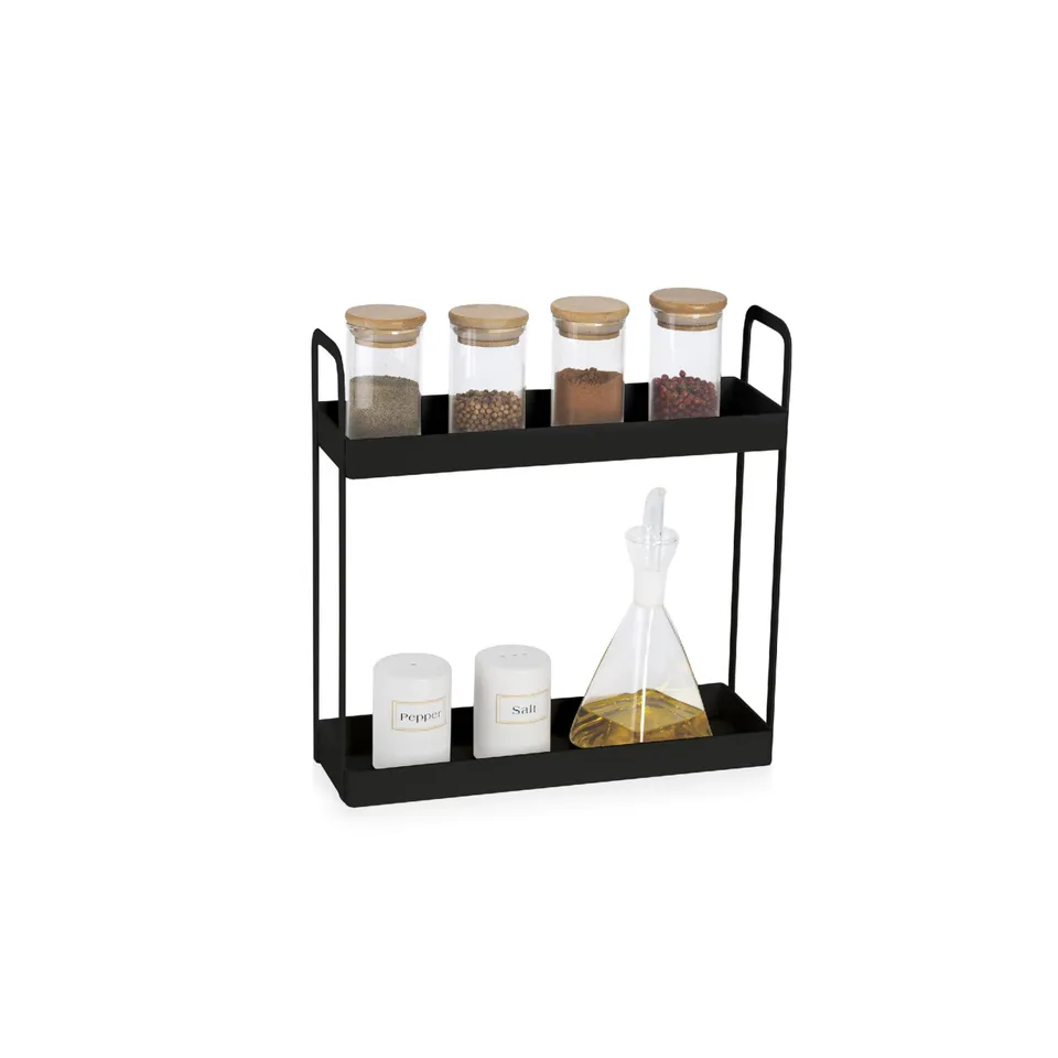 andrea-house-cocina-gew-rzregal-schwarz-metall image 1