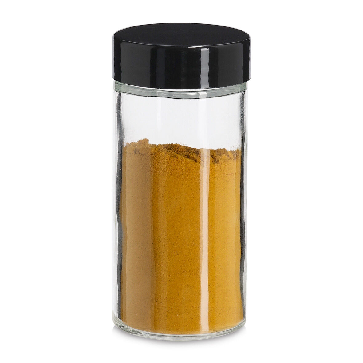 zeller-present-k-che-gew-rzglas-90-ml-schwarz-mit-streueinsatz-deckel image 3