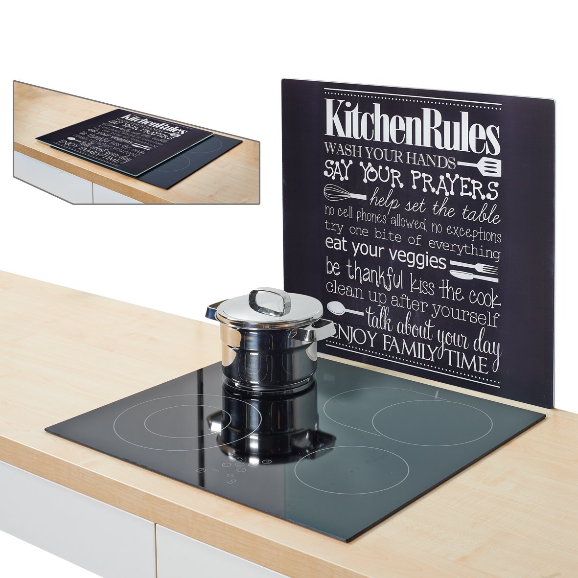 zeller-present-k-che-kitchen-rules-herdabdeckung-glas image 4