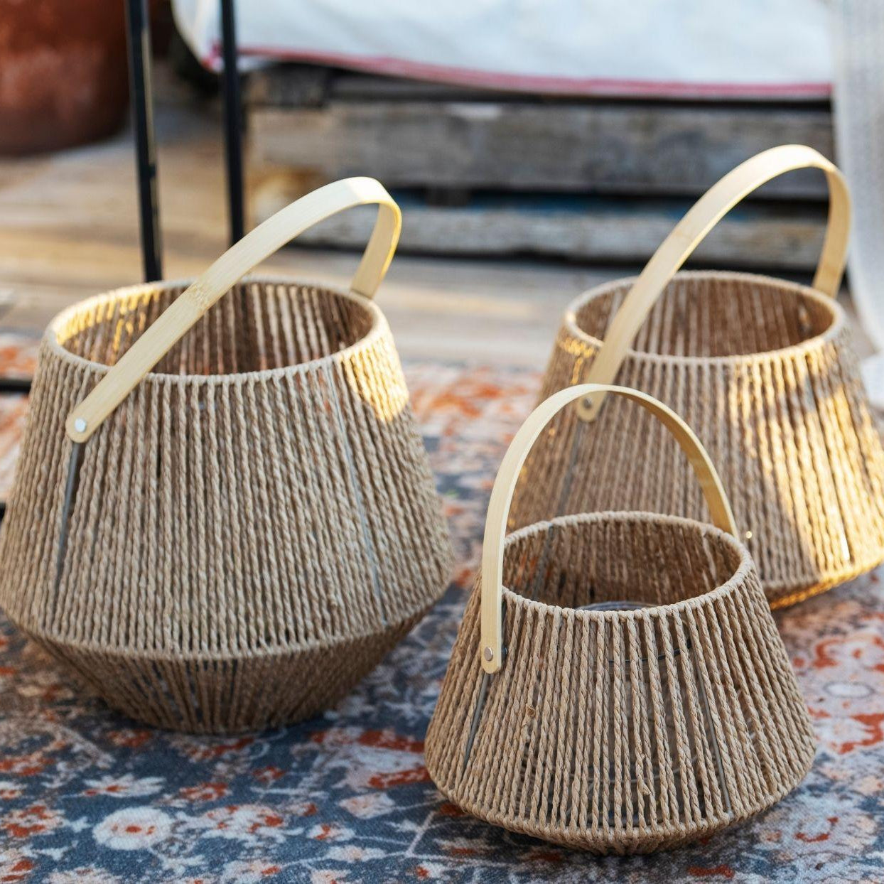 andrea-house-dekor-laterne-naturfaser-braun-43-cm image 2