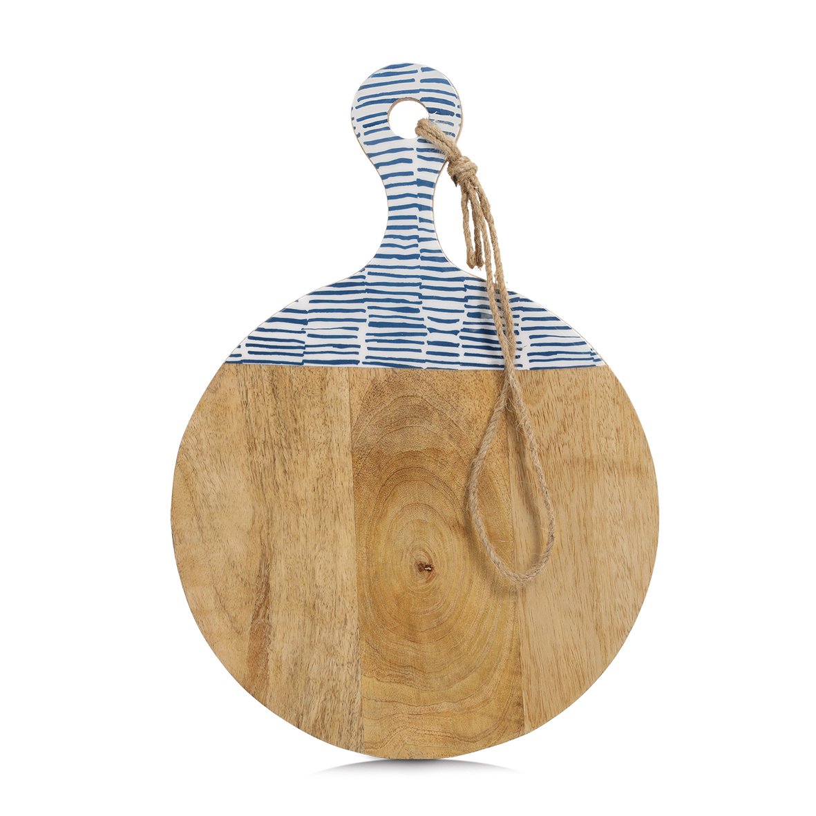 zeller-present-k-che-servierbrett-mangoholz-blau-mit-griff image 4