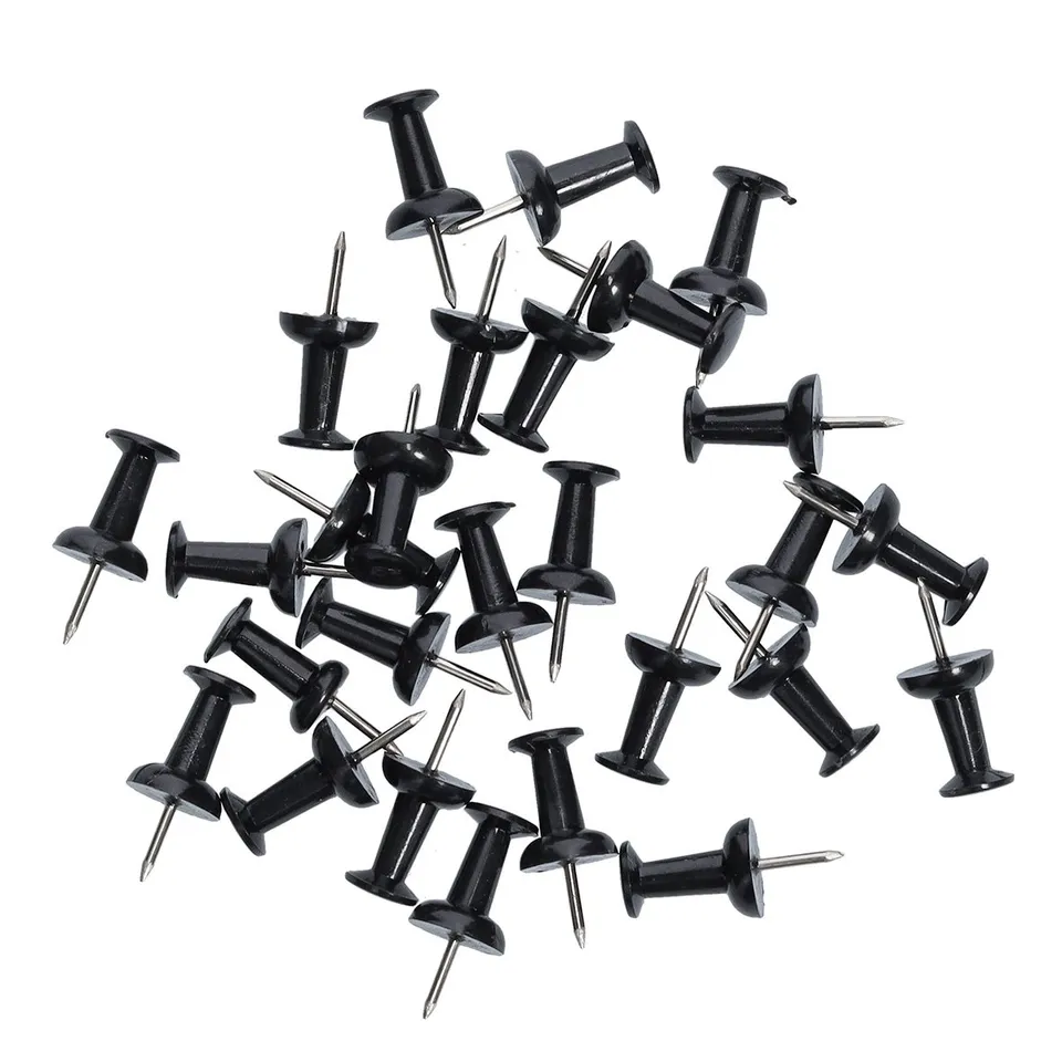 zeller-present-office-push-pins-set-pinnnadeln-25-tlg-schwarz image 1