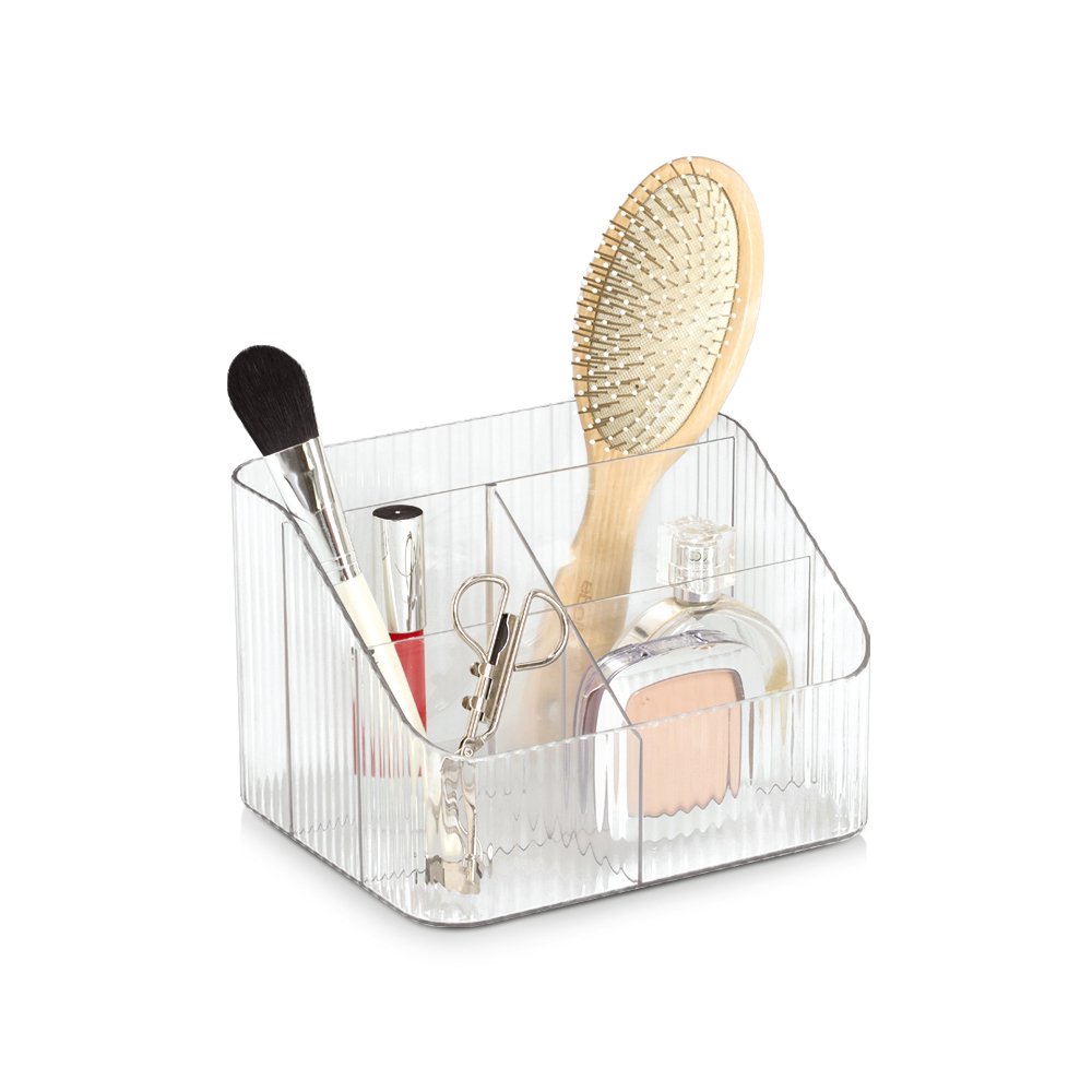 zeller-present-home-living-utensilien-organizer-5-f-cher-kunststoff-klar image 2