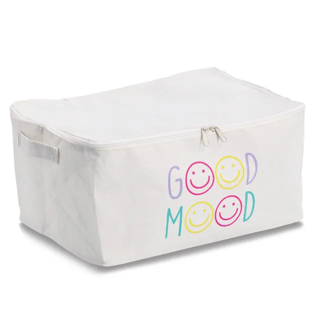 zeller-present-good-mood-aufbewahrungsbox-mit-reissverschluss-creme image 1