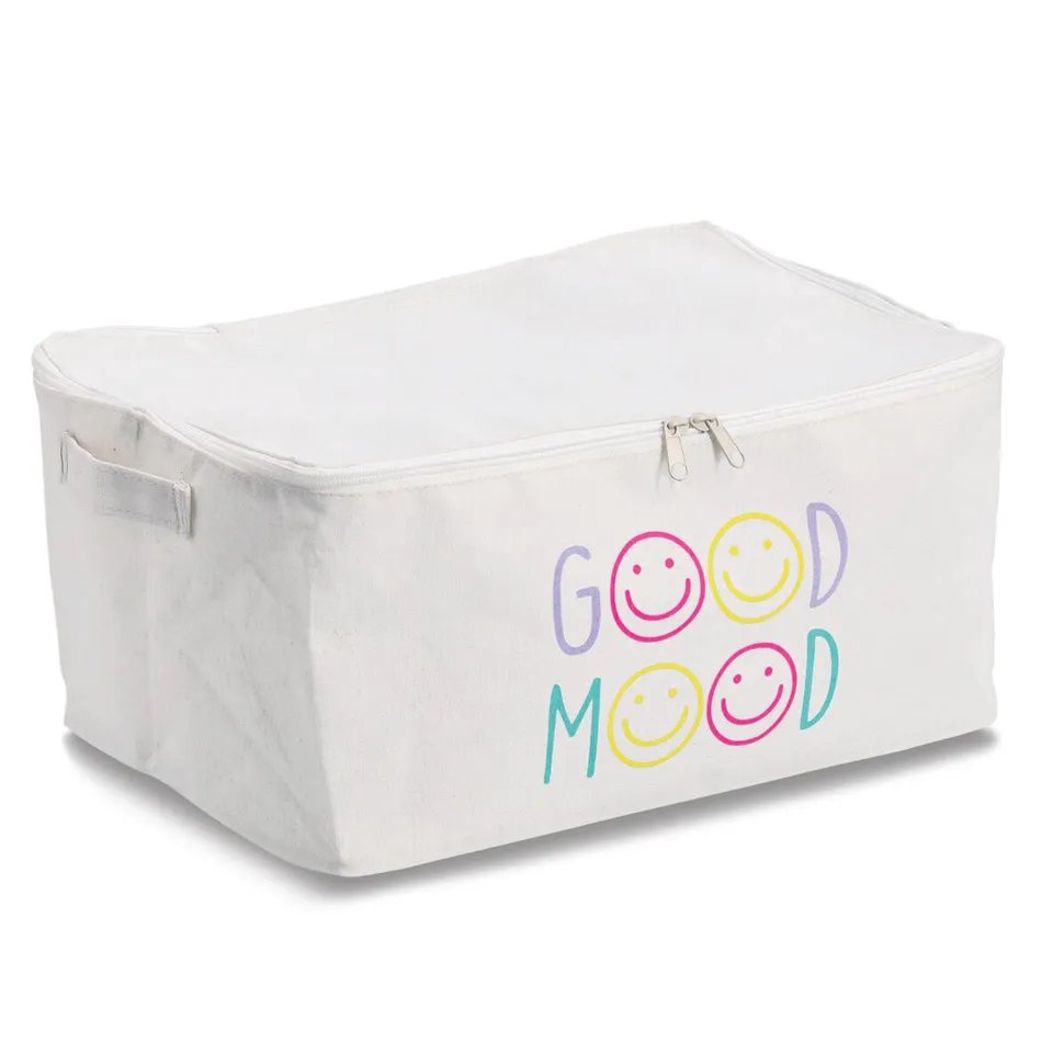 zeller-present-good-mood-aufbewahrungsbox-mit-reissverschluss-creme image 1