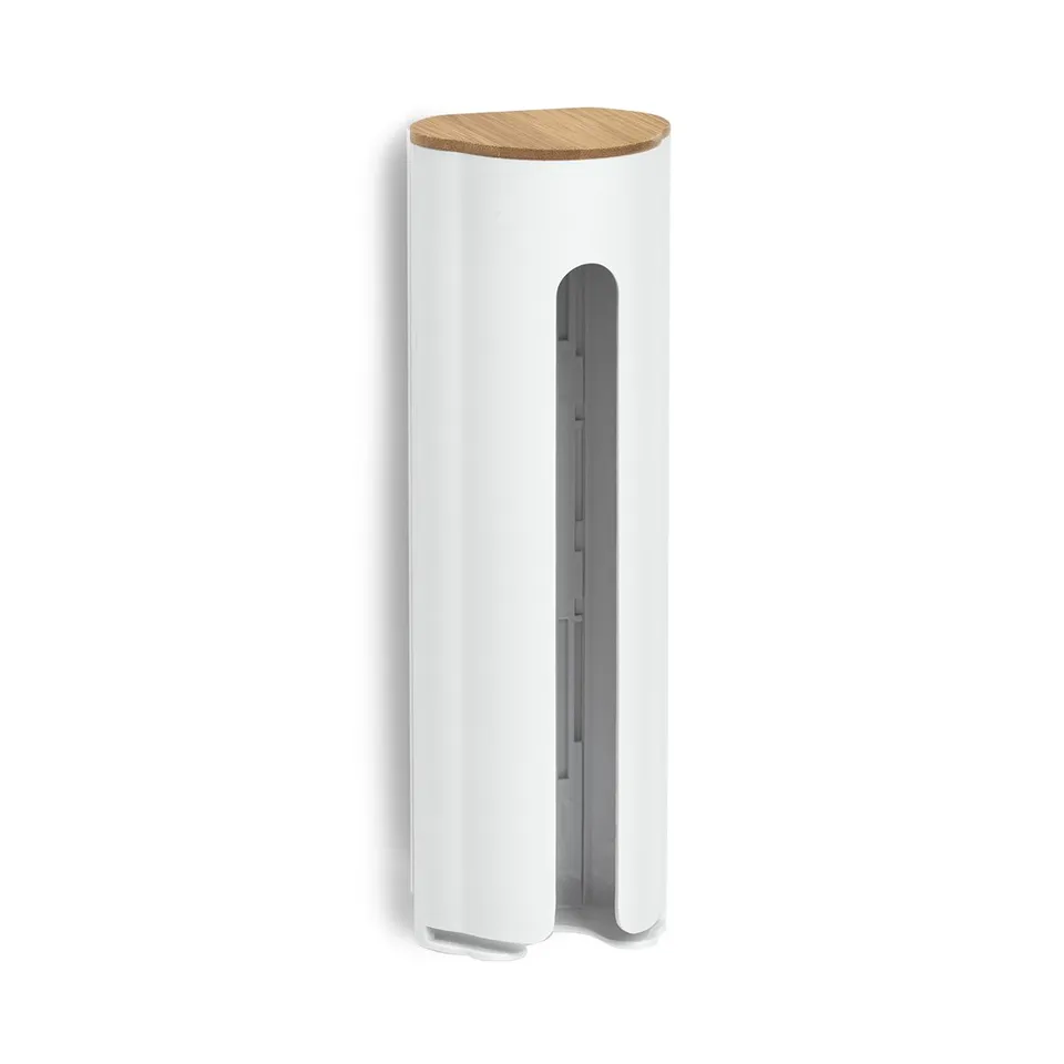 zeller-present-home-wattepad-spender-kunststoff-wei-bambus image 1