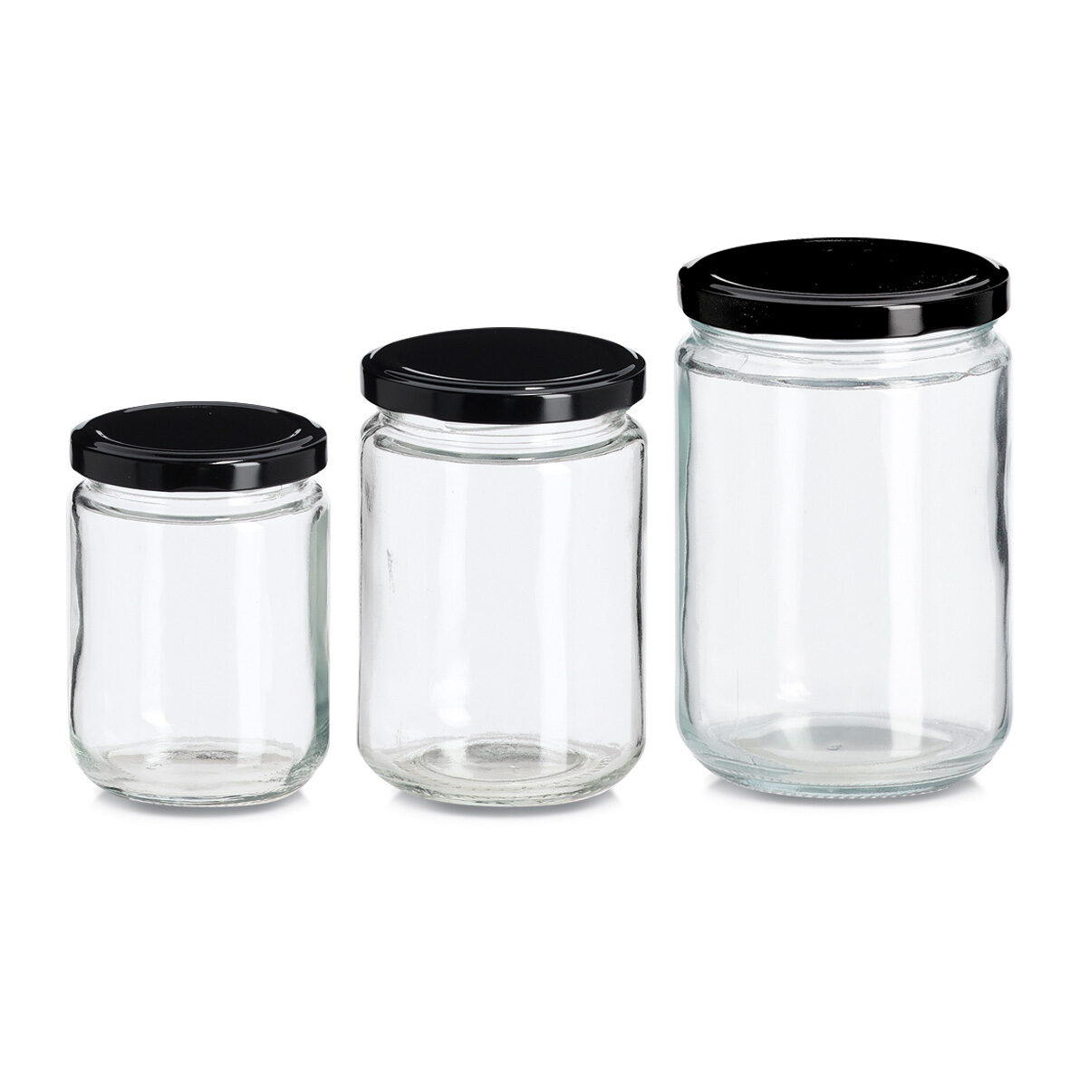 zeller-present-k-che-einmachglas-350-ml-schwarz-metalldeckel image 3