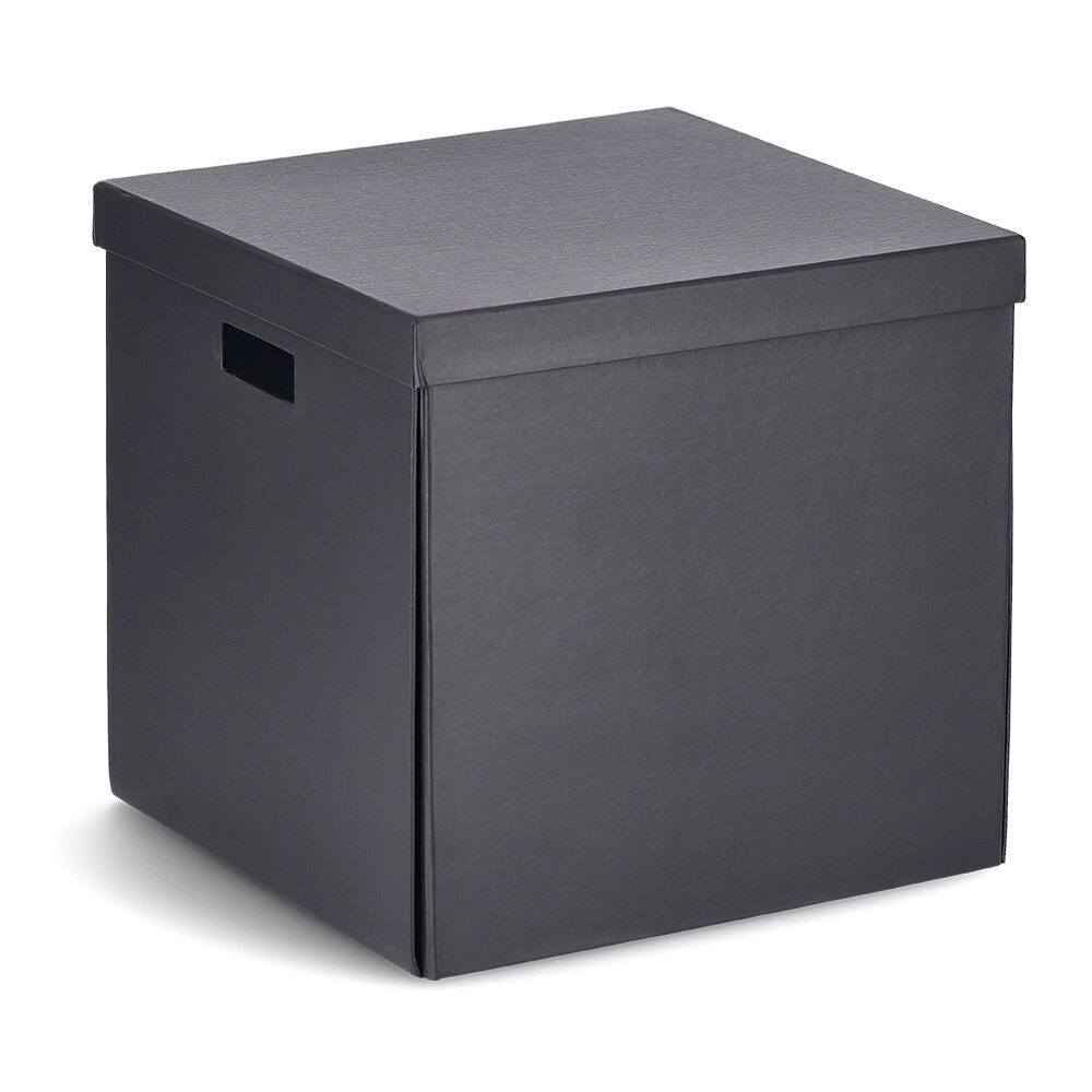 zeller-present-home-aufbewahrungsbox-karton-schwarz-faltbar image 1