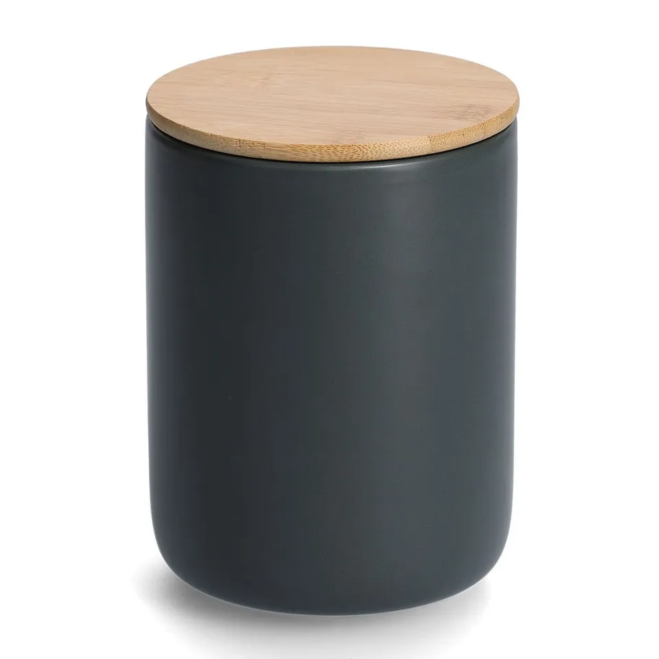 zeller-k-che-vorratsdose-keramik-1500ml-bambusdeckel-wei image 1