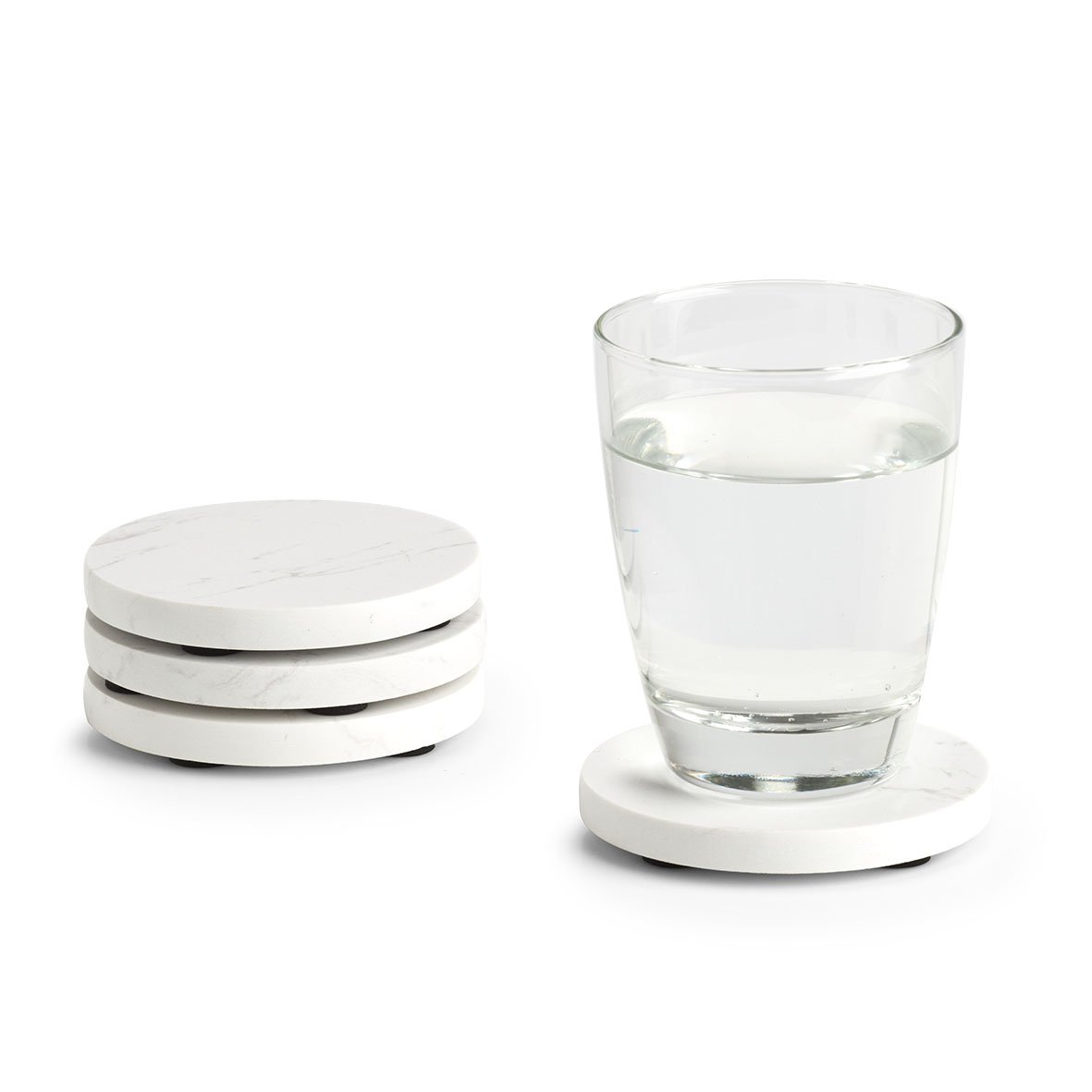 zeller-present-table-glasuntersetzer-set-marmor-4-tlg-rund image 2