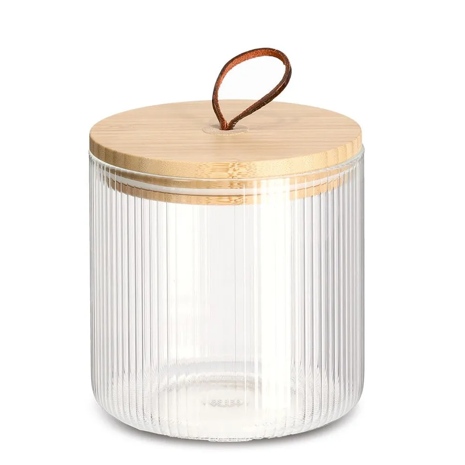 zeller-present-k-che-vorratsglas-1050-ml-bambusdeckel-rillen image 1