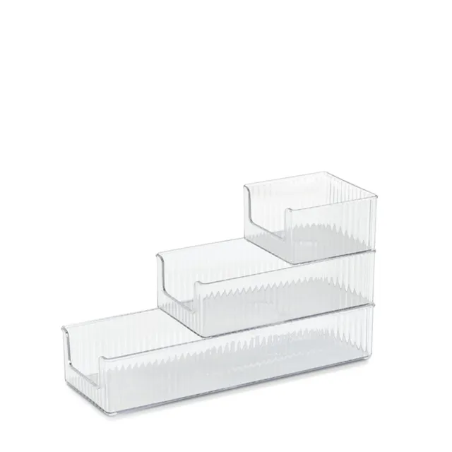 zeller-present-home-living-utensilien-organizer-set-3-tlg-transparent image 1
