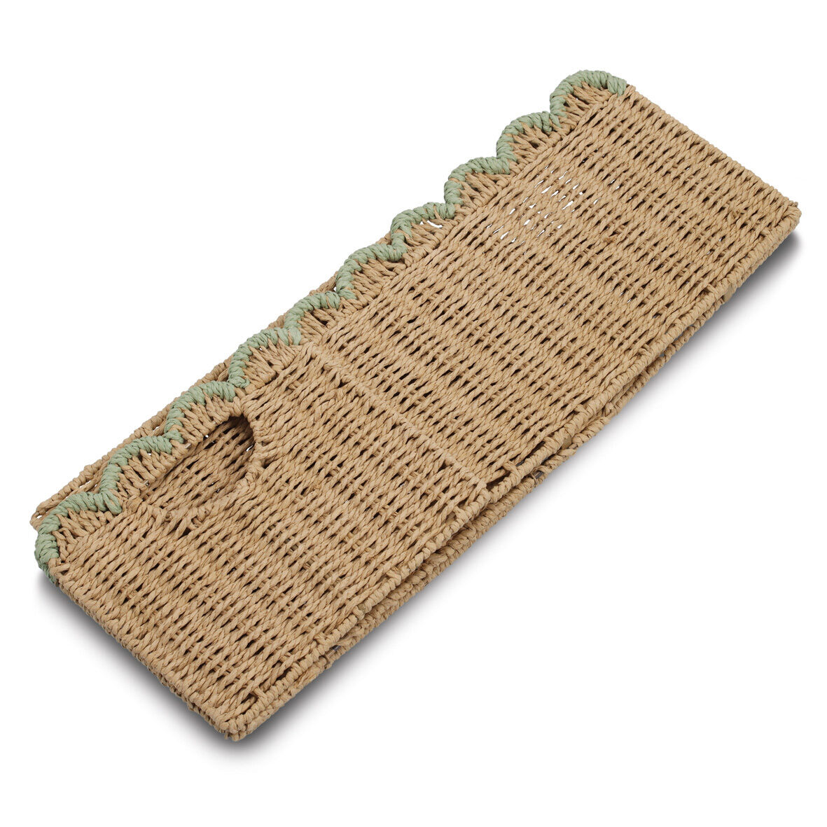 zeller-present-k-che-aufbewahrungskorb-papiergeflecht-mint-faltbar image 2