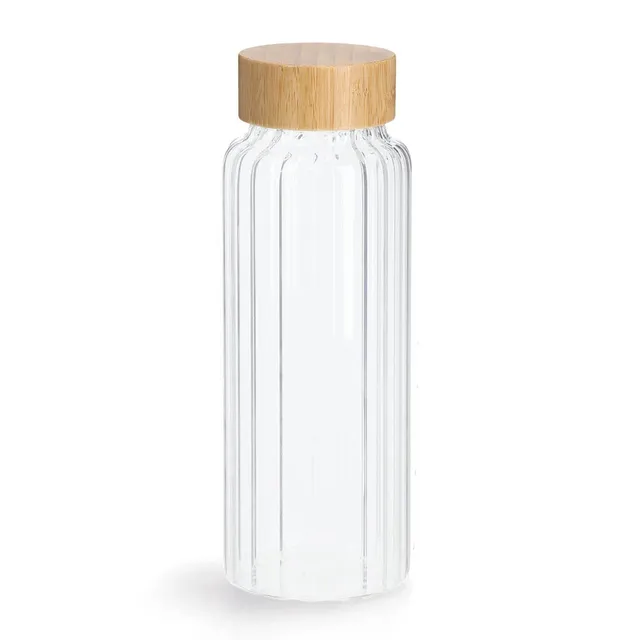 zeller-present-k-che-glasflasche-1000-ml-bambusdeckel image 1