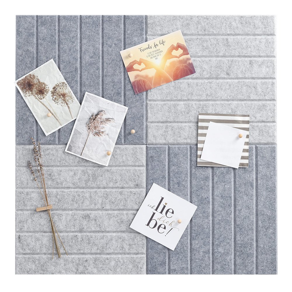 zeller-present-office-pinboard-set-filz-4-tlg-grau image 5