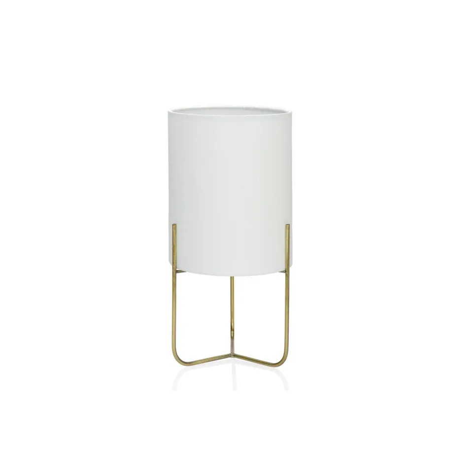 andrea-house-tischlampe-vintage-wei-stoffschirm-deko image 1