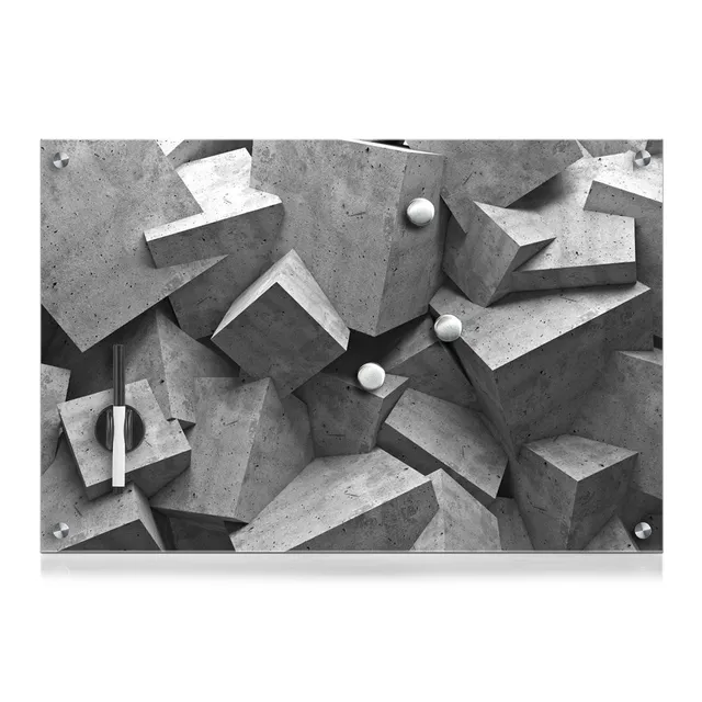 zeller-present-office-memoboard-cubes-glas-beschreibbar image 1