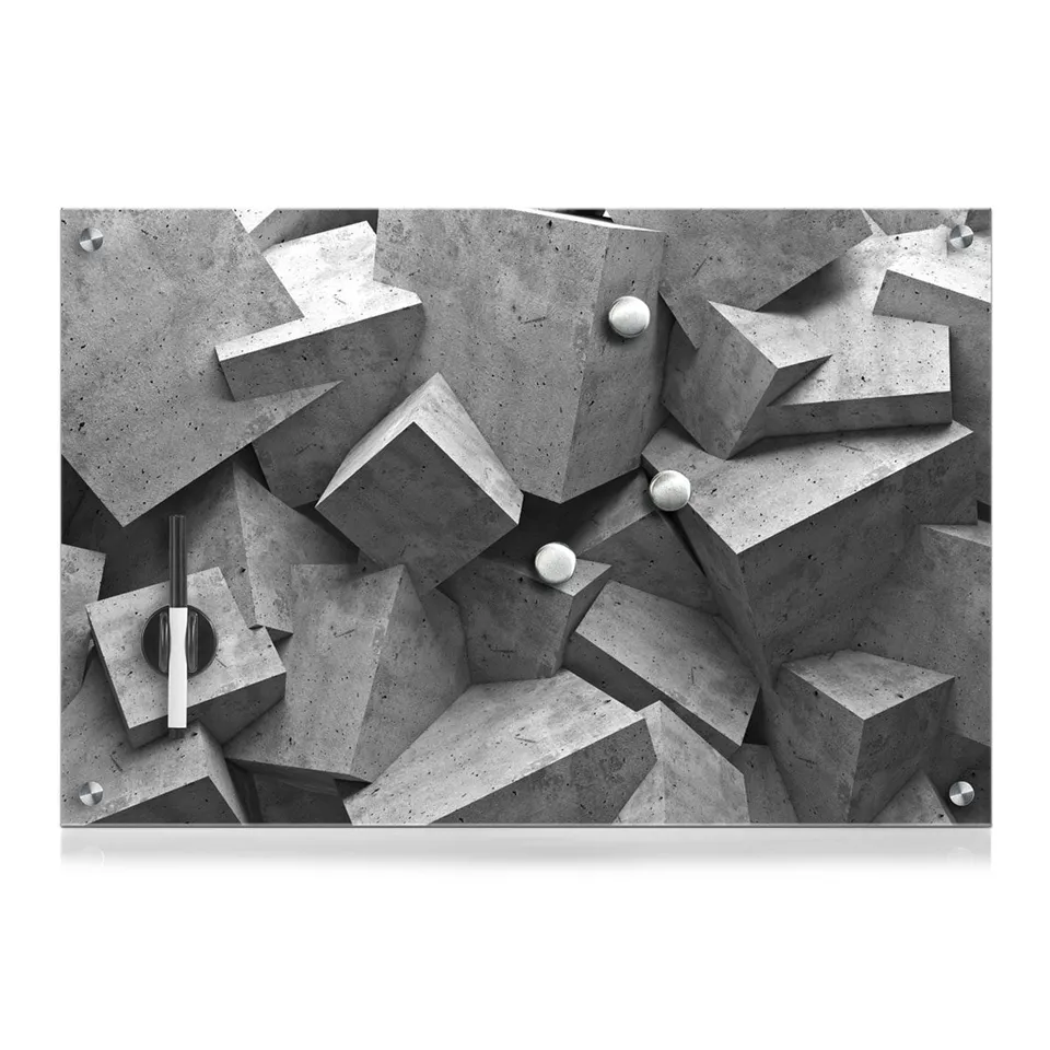 zeller-present-office-memoboard-cubes-glas-beschreibbar image 1