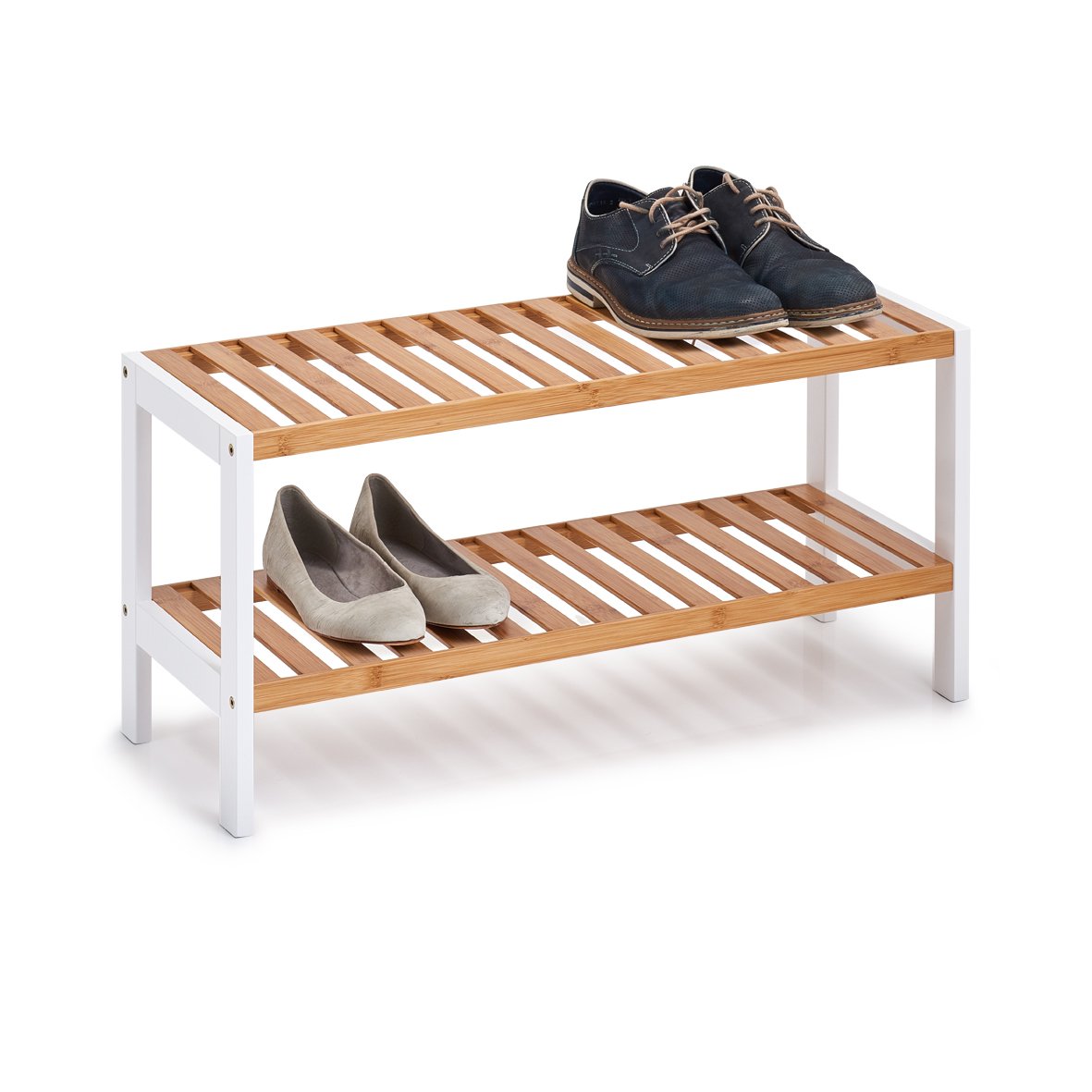zeller-present-home-living-schuhregal-bambus-wei-2-ablagen image 3