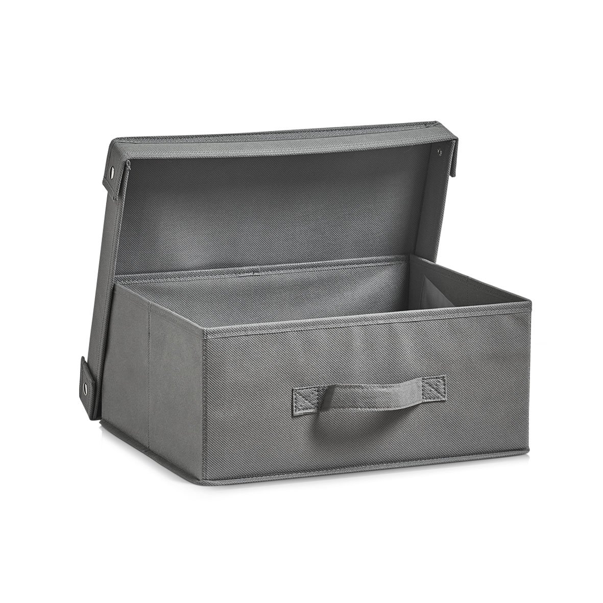 zeller-k-che-aufbewahrungsbox-mit-deckel-vlies-grau-faltbar image 2