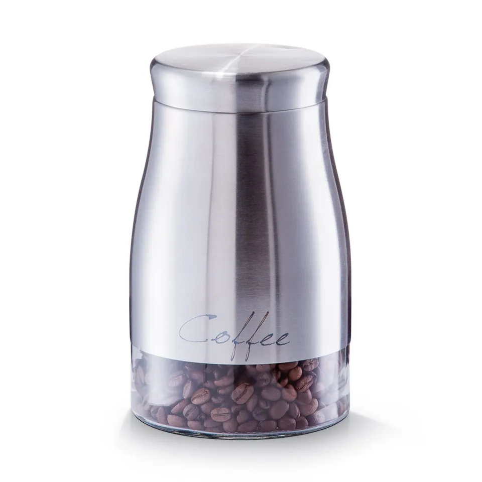 zeller-k-che-vorratsglas-coffee-1300-ml-edelstahl-schraubdeckel image 1