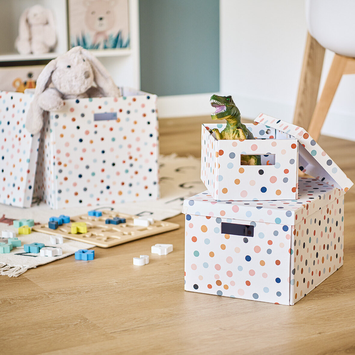 zeller-present-home-living-aufbewahrungsbox-dots-karton-mit-deckel image 6