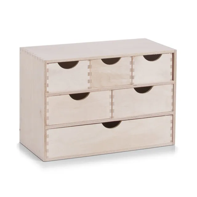 zeller-present-home-schubladenelement-6er-birke-mini-kommode image 1