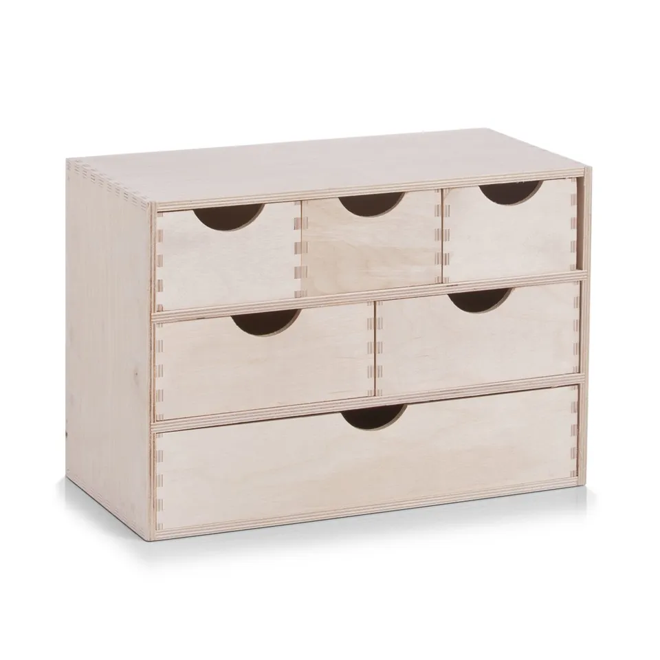 zeller-present-home-schubladenelement-6er-birke-mini-kommode image 1
