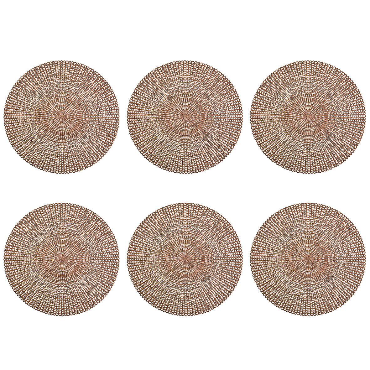 zeller-present-table-platzset-cut-out-6er-set-kunststoff-kupfer image 1