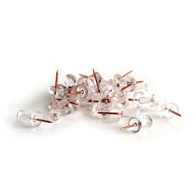 zeller-present-office-push-pins-set-25-tlg-transparent-rosegold image 1