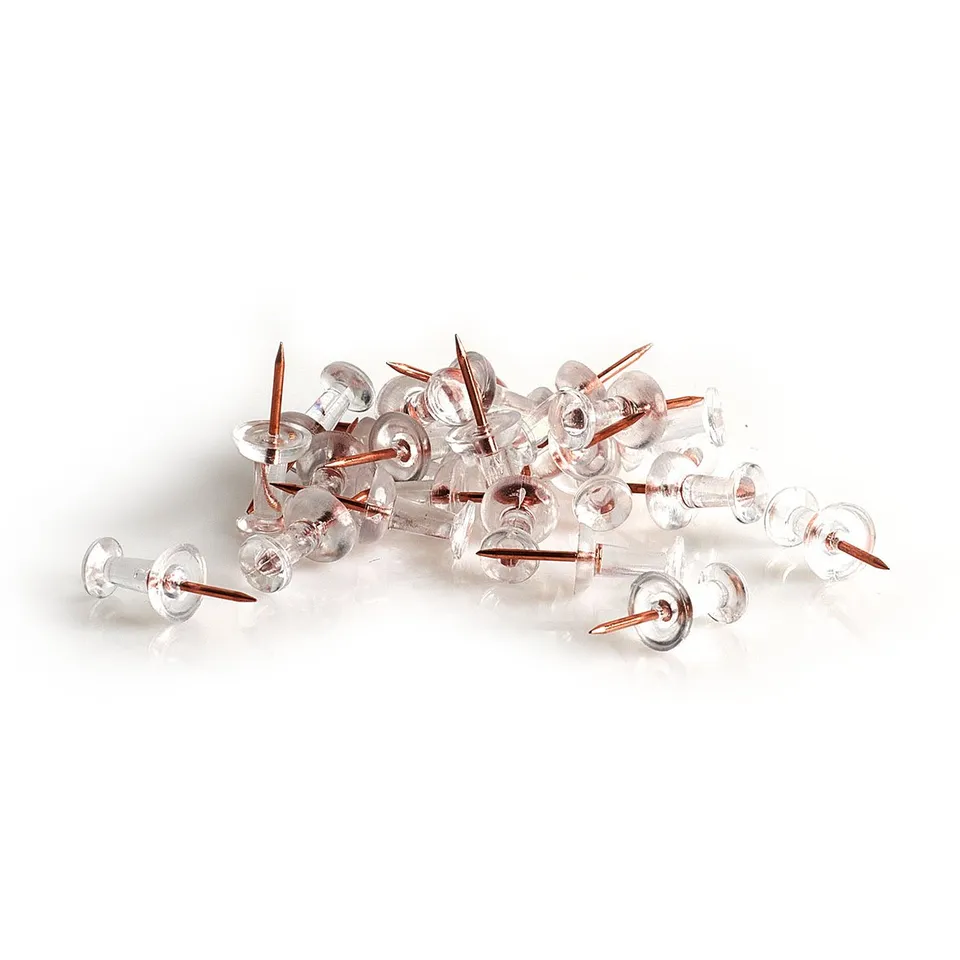 zeller-present-office-push-pins-set-25-tlg-transparent-rosegold image 1