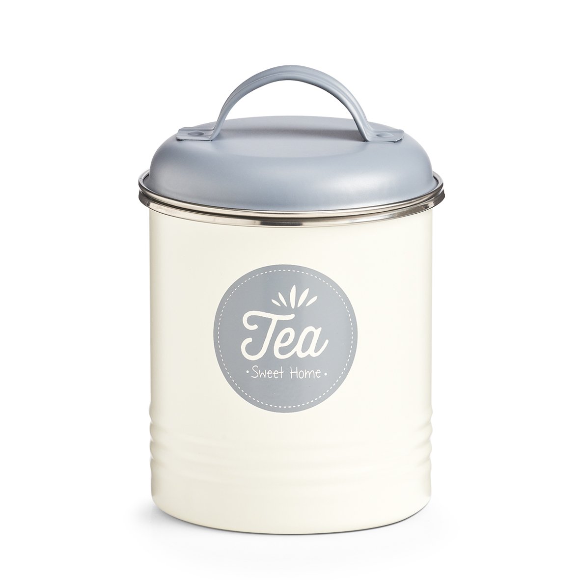 zeller-present-k-che-vorratsdose-tea-metall-creme-anthrazit image 1