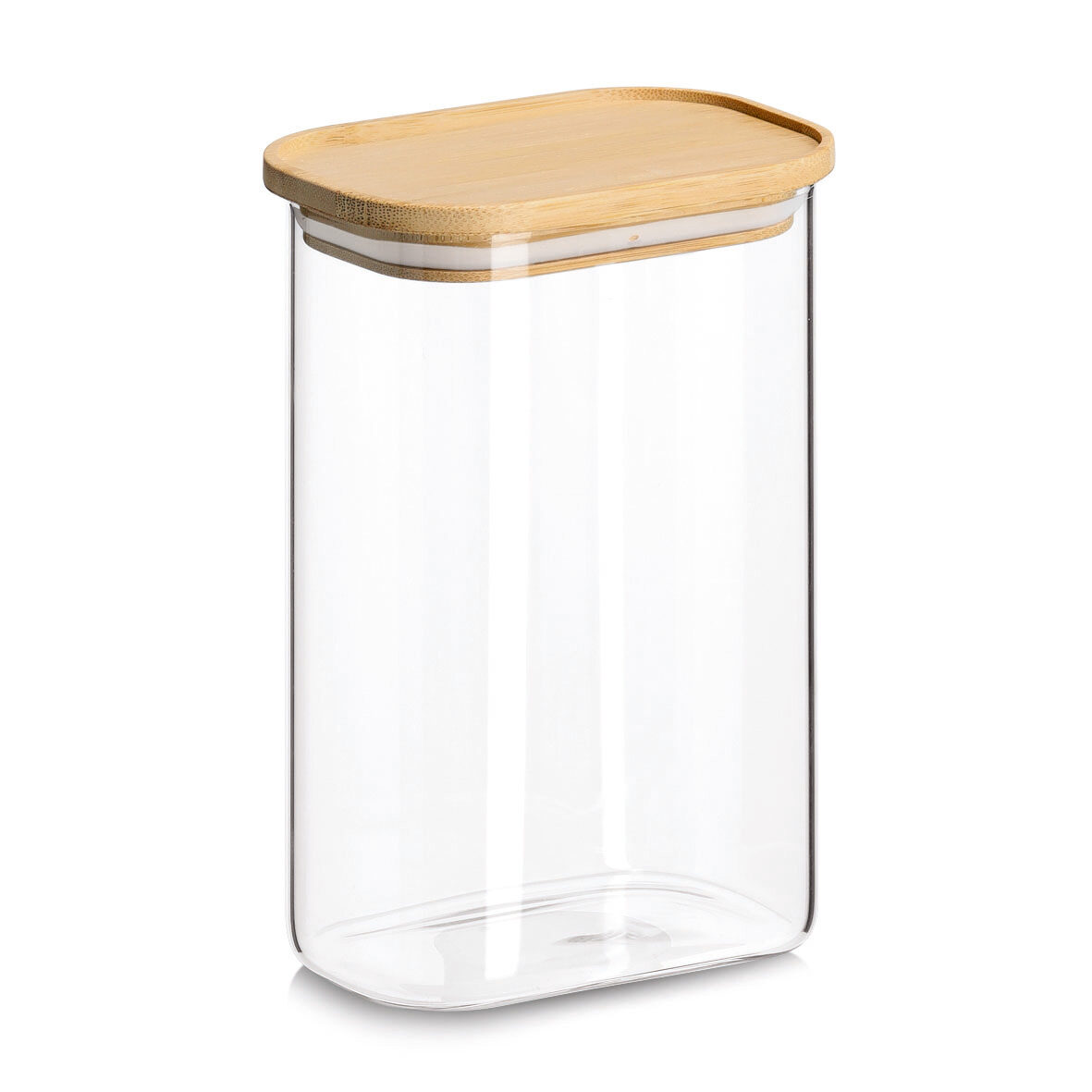 zeller-present-k-che-vorratsglas-1300-ml-mit-bambusdeckel-luftdicht image 1