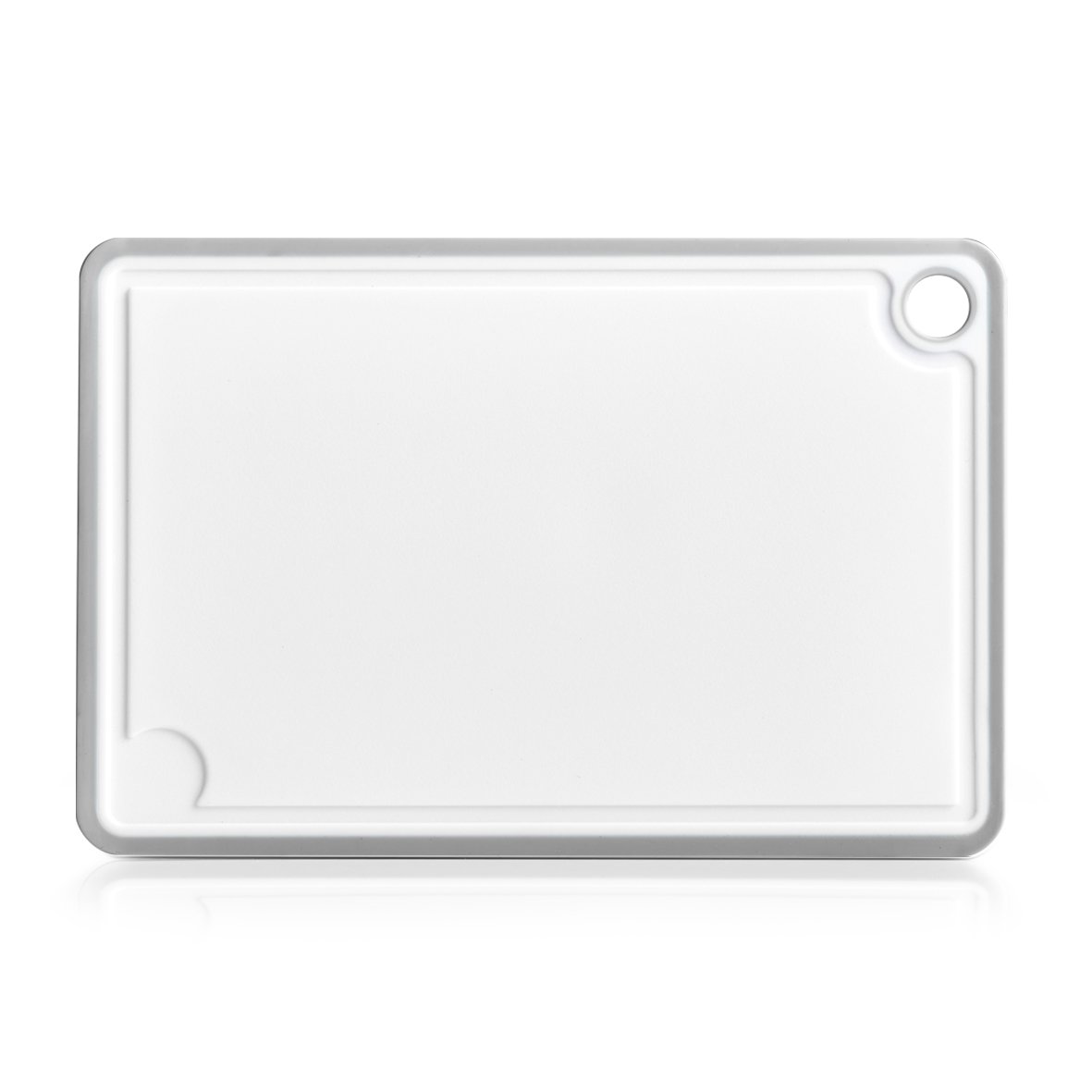 zeller-present-k-che-schneidebrett-kunststoff-wei-grau-saftrille image 1