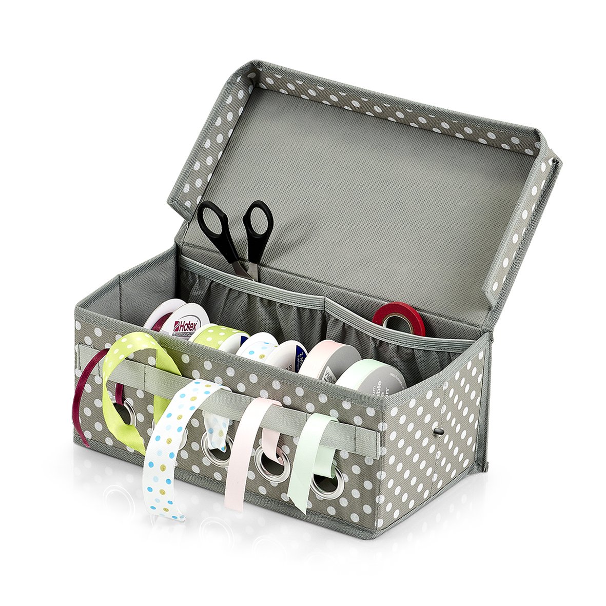 zeller-home-living-geschenkband-box-polyester-f-r-5-rollen image 3