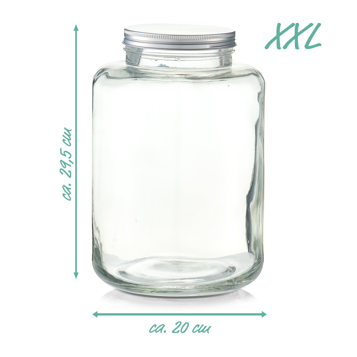 zeller-present-k-che-vorratsglas-7000-ml-mit-metalldeckel image 3