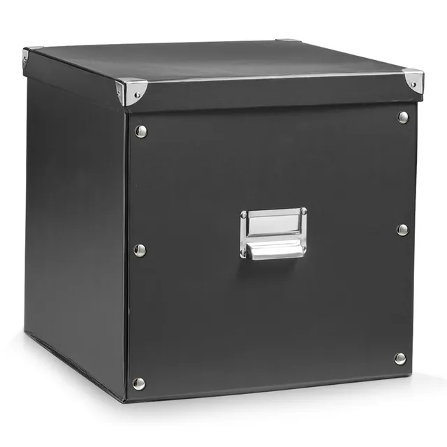 zeller-present-home-living-aufbewahrungsbox-pappe-schwarz image 1